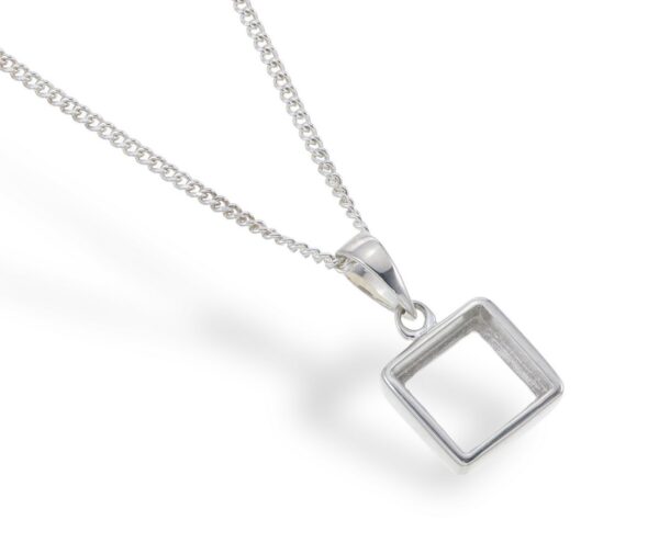 Square pendant setting 7x7 mm