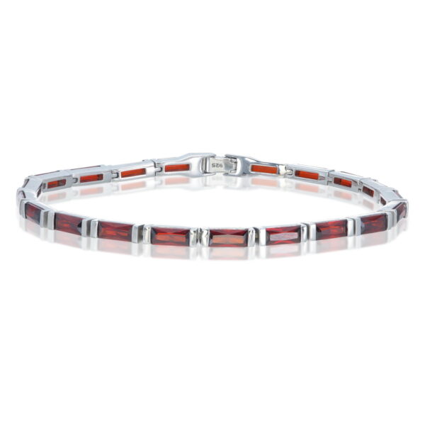 Garnet Baguette Bracelet