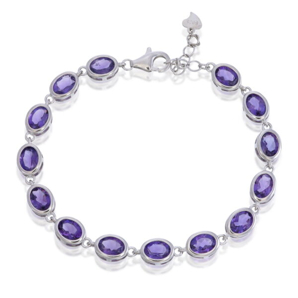 Amethyst Oval Bracelet